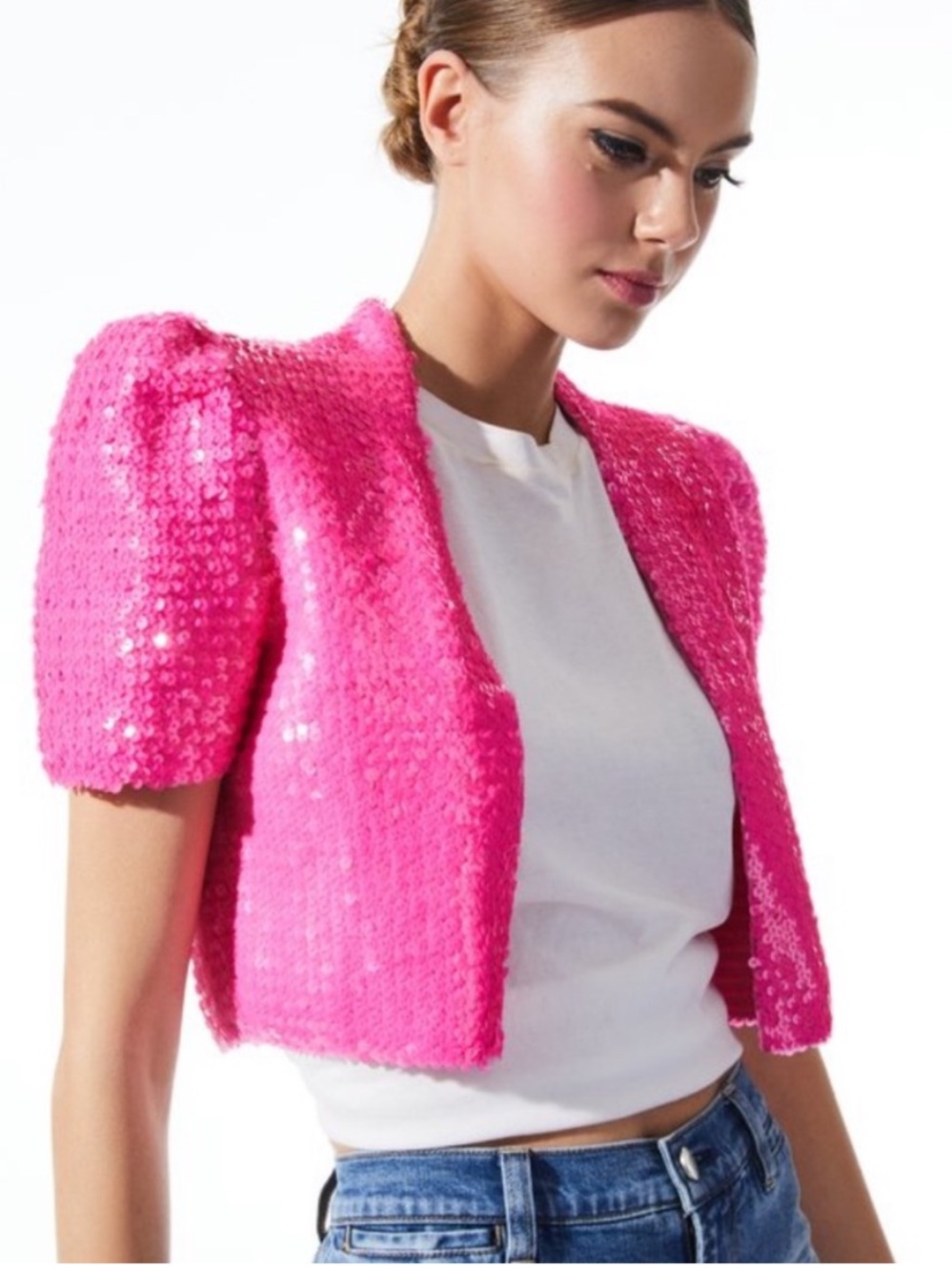 NWOT! Alice + Olivia SHERRYL SEQUIN JACKET